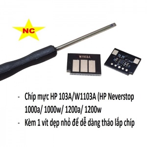 Chíp mực HP 103a, W1103A dùng cho máy in Neverstop laser 1000a, 1000w, 1200a, 1200w